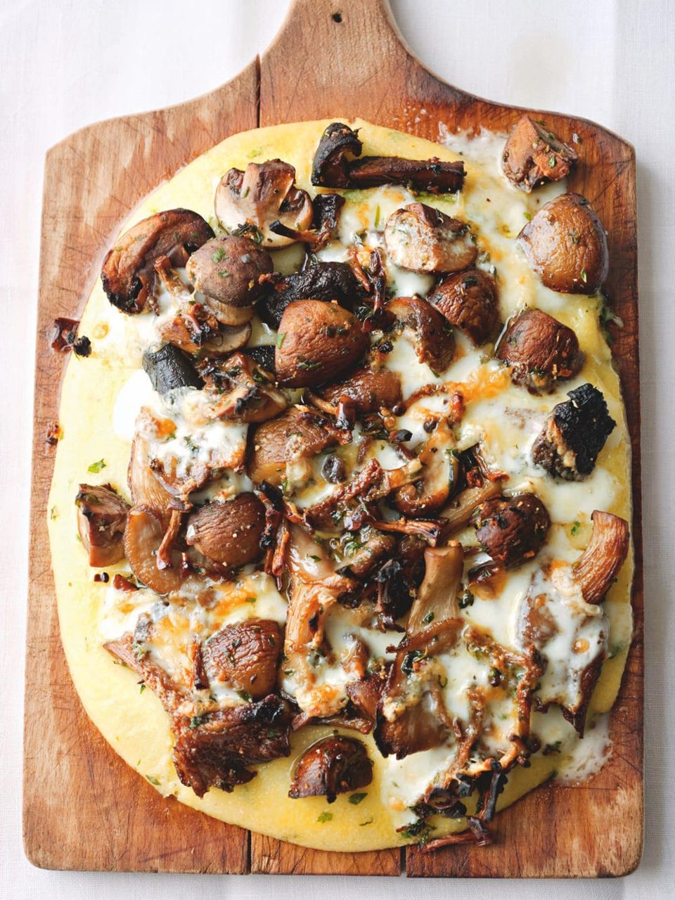 Mushroom and herb polenta