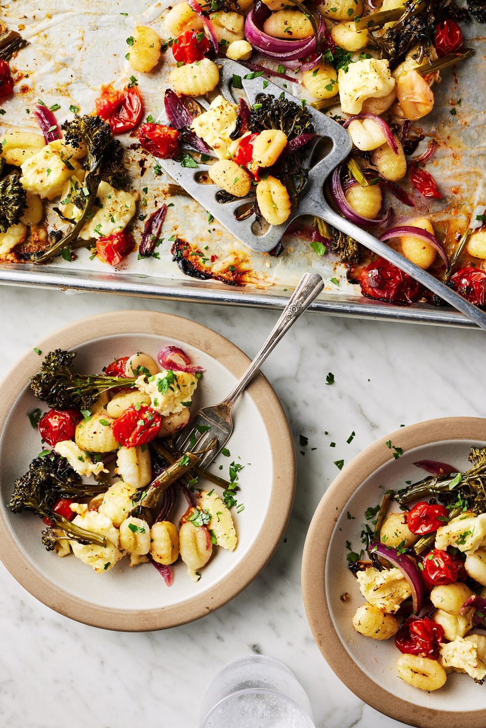 Sheet Pan Gnocchi with Broccolini and Feta