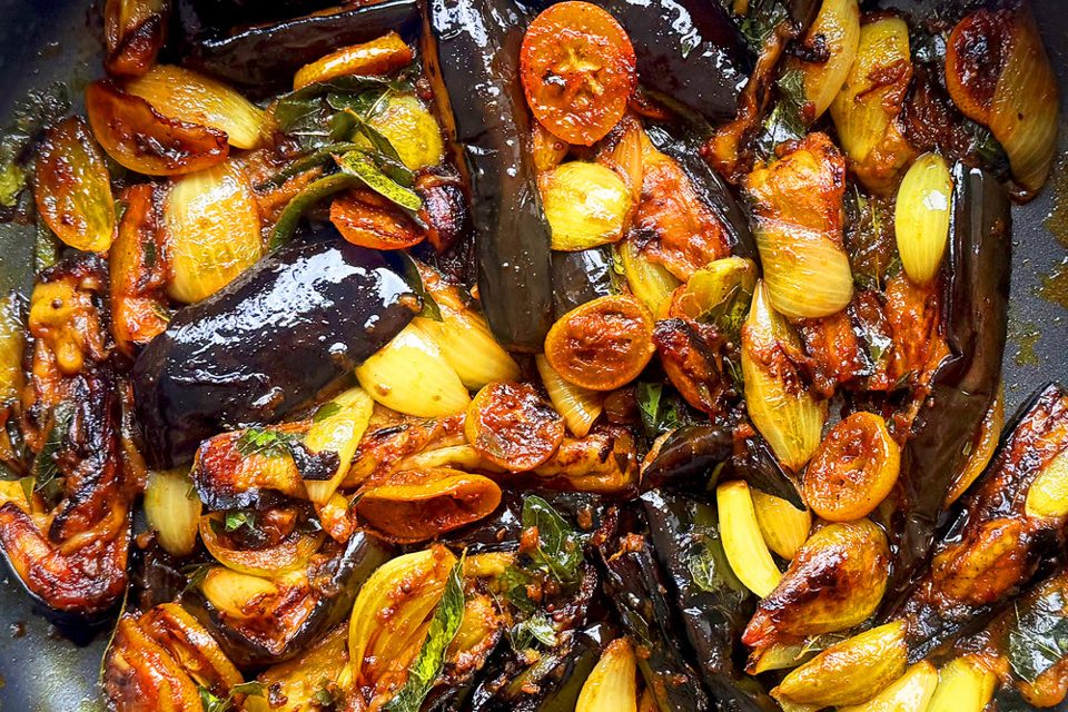 Wambatu Moju (Sinhalese-inspired Aubergine Pickle)