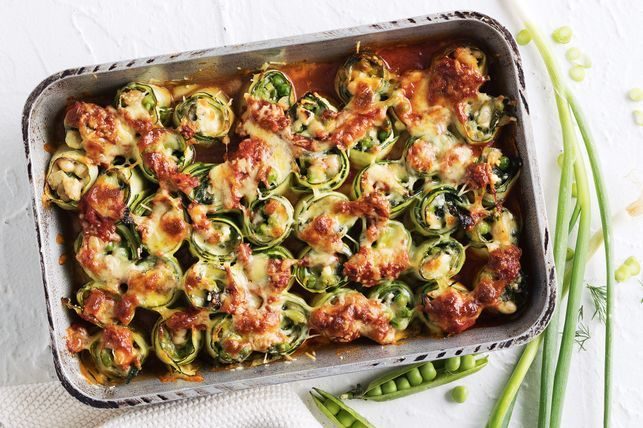 Zucchini lasagne roll-ups