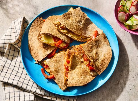 Oven Quesadillas with Cajun Chicken