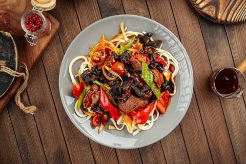 Uyghur Guiru Lagman Noodles with Ear Mushrooms